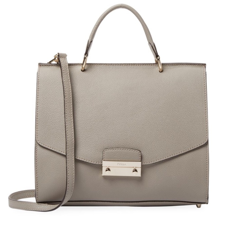 Furla work bag with gold hardware- EUC
